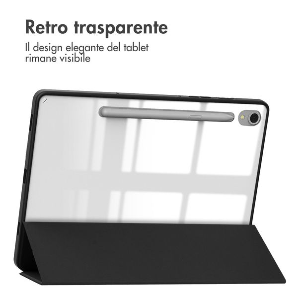 imoshion Trifold Hardcase Klapphülle Samsung Galaxy Tab S9 11.0 Zoll - Schwarz