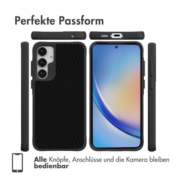 imoshion Rugged Hybrid Carbon Case Samsung Galaxy A55 - Schwarz