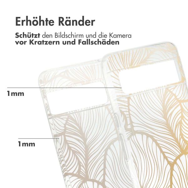 imoshion Design Hülle Google Pixel 8 Pro - Golden Leaves Transparent