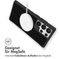 imoshion Rugged Hybrid Carbon Case mit MagSafe Samsung Galaxy S23 Ultra - Schwarz