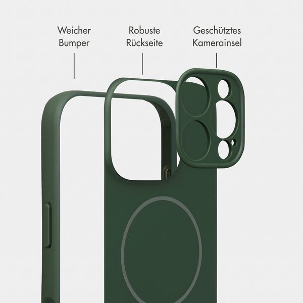 Accezz Grip Backcover mit MagSafe Apple iPhone 16 Pro - Dunkelgrün