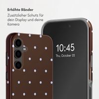 Selencia Vivid Back Cover Samsung Galaxy S24 FE - Happy Dots Chocolate