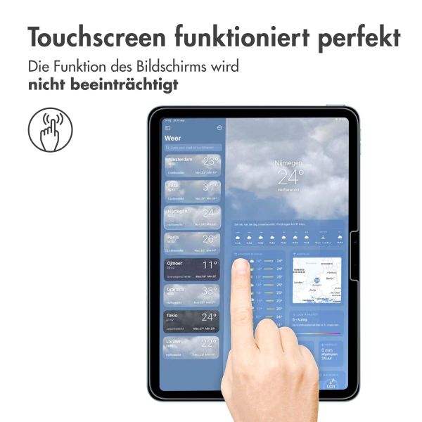 imoshion Displayschutz aus gehärtetem Glas für das  iPad Air 11 Zoll (2024) M2 / iPad 10 (2022) 10.9 Zoll - Transparent