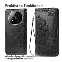 imoshion Mandala Klapphülle für das Xiaomi Redmi Note 14 Pro Plus 5G - Schwarz