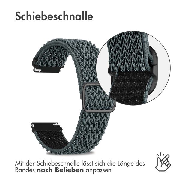 imoshion Elastisches Nylonarmband -   Universelle 18 mm Anschluss - Hellgrau