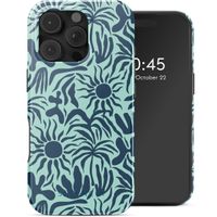 Selencia Vivid Tough Back Cover mit MagSafe für das iPhone 16 Pro Max - Tropical Vibes Light Blue