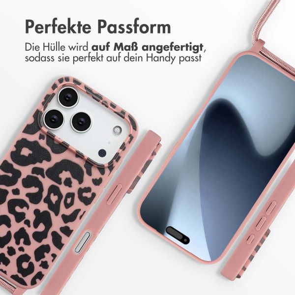 imoshion SilikonHülle design mit Band Apple iPhone 17 Pro - Animal Pink