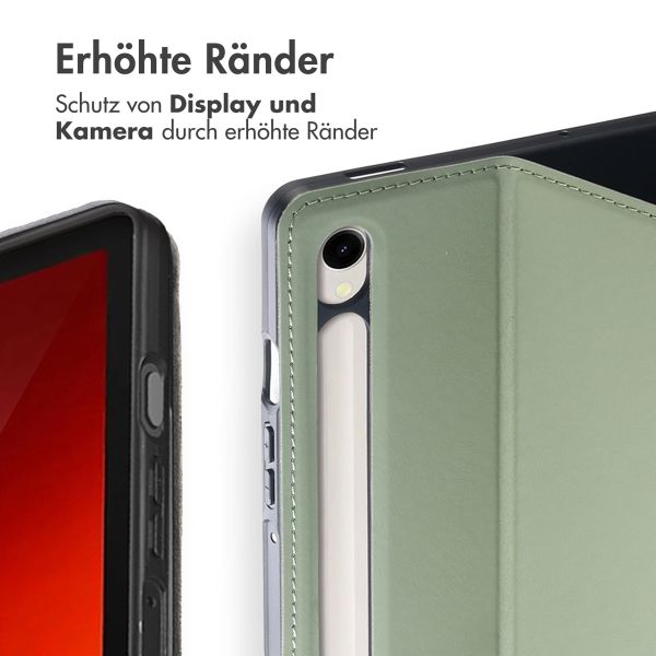 Accezz Classic Klapphülle Samsung Galaxy Tab S9 11.0 Zoll / Tab S10 FE / S9 FE 10.9 Zoll - Grün