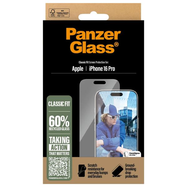 PanzerGlass Antibakterieller Screen Protector für das iPhone 16 Pro