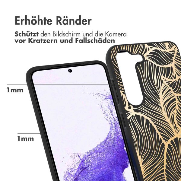 imoshion Design Hülle für das Samsung Galaxy S23 - Blätter / Schwarz