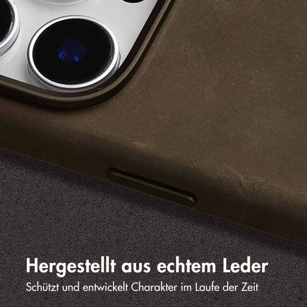 Accezz Vintage Leather Magsafe Backcover Apple iPhone 16 Pro Max - Rustic Brown