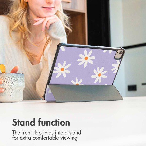 imoshion Design Trifold Klaphülle Apple iPad 9 (2021) 10.2 Zoll / iPad 8 (2020) 10.2 Zoll / iPad 7 (2019) 10.2 Zoll - Flowers Distance