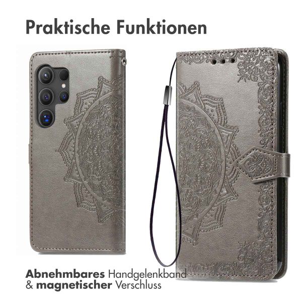 imoshion Mandala Klapphülle Samsung Galaxy S24 Ultra - Grau