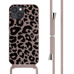 imoshion SilikonHülle design mit Band Apple iPhone 15 - Animal Pink