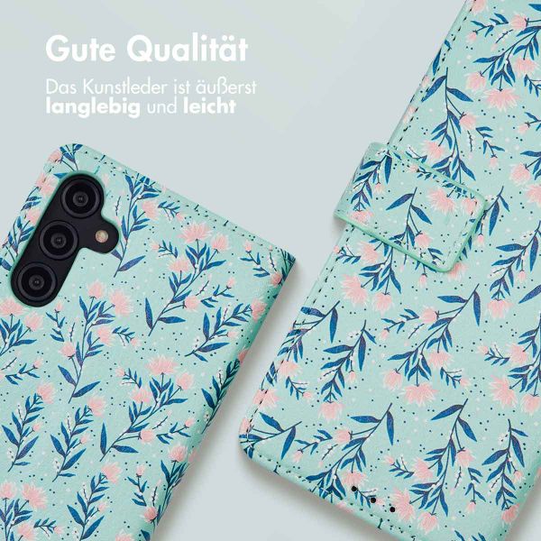 imoshion Design Klapphülle Samsung Galaxy A14 (5G/4G) - Blue Flowers