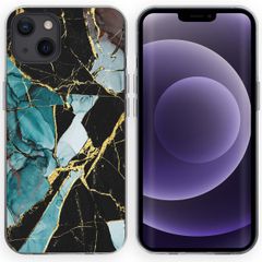 imoshion Design Hülle für das iPhone 13 - Marble - Blau