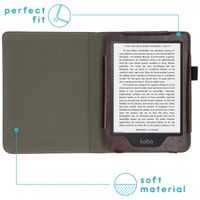 imoshion Vegan Leather Klapphülle Kobo Clara 2E / Tolino Shine 4 - Dunkelbraun