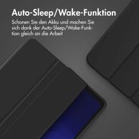 Accezz Smarte Klapphülle aus Silikon Samsung Galaxy Tab A9 Plus - Schwarz