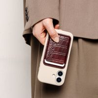 Selencia Croco Kartenhalter mit MagSafe - Burgundy