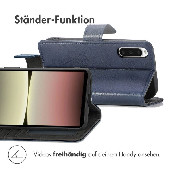 imoshion Luxuriöse Klapphülle Sony Xperia 10 V - Dunkelblau