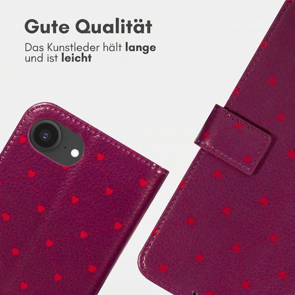 imoshion Design Klapphülle Apple iPhone 17e / 16e - Crush Check Coral Dust