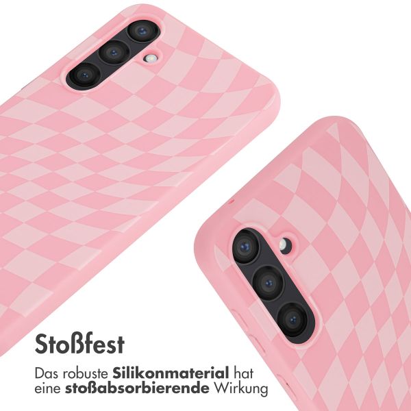 imoshion Silikonhülle design mit Band für das Samsung Galaxy S23 FE - Retro Pink