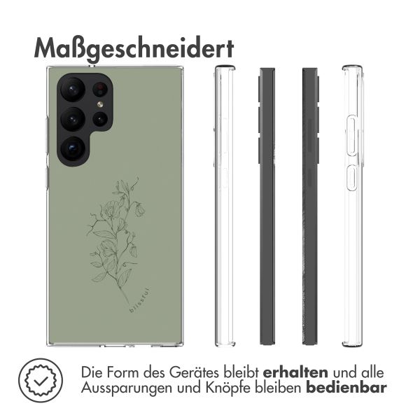 imoshion Design Hülle für das Samsung Galaxy S23 Ultra - Floral Green