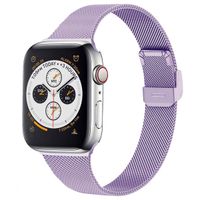 imoshion Milanaise Faltarmband für Apple Watch Series 1 t/m 9 / SE (38/40/41 mm) | Series 10 / 11 (42 mm) - Violett