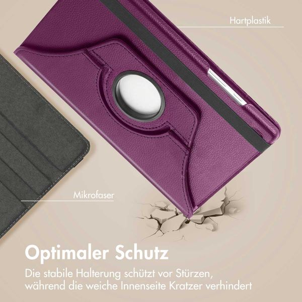 imoshion 360° drehbare Klapphülle Samsung Galaxy Tab S6 Lite (2020/2022/2024)  - Violett