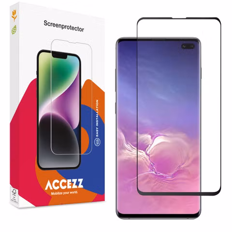 Accezz Full Cover Screen Protector aus gehärtetem Glas Samsung Galaxy S10 Plus