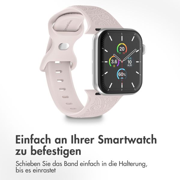 imoshion Graviertes Silikonarmband für die Apple Watch Series 1-10 / SE / Ultra (2) (44/45/46/49 mm) - Rosa