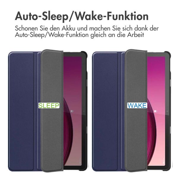 imoshion Trifold Klapphülle Lenovo Tab M10 5G - Dunkelblau