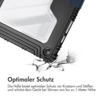 Accezz Rugged Trifold Klapphülle Samsung Galaxy Tab A9 Plus - Dunkelblau