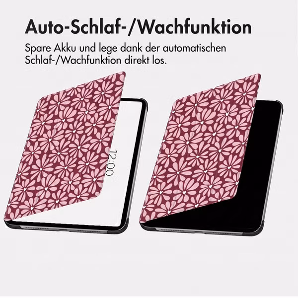 imoshion Design Trifold Klaphülle Samsung Galaxy Tab S9 11.0 Zoll / S10 Lite / S10 FE / S9 FE 10.9 Zoll - Bloom Love Blush