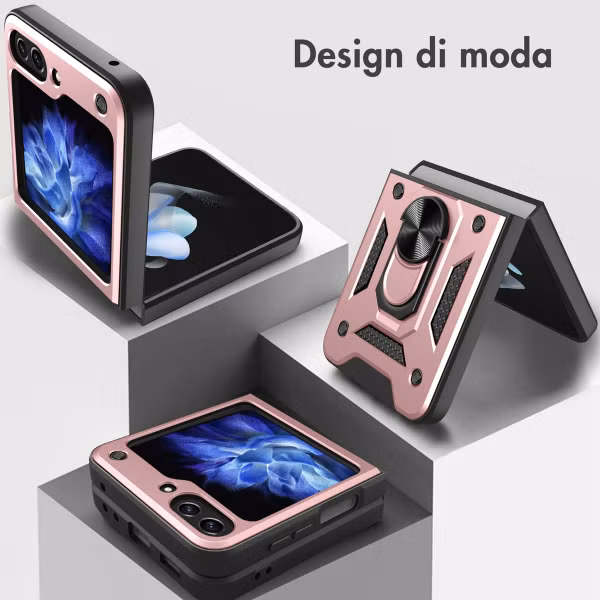 imoshion Rugged Back Cover mit Ring Samsung Galaxy Z Flip 5 - Rosé gold