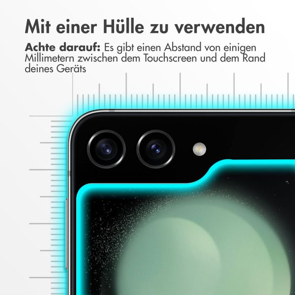 Accezz Privacy Displayschutz aus gehärtetem Glas für das Samsung Galaxy Z Flip 6 / Z Flip 5