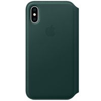 Apple Leather Folio Klapphülle Grün für das Apple iPhone Xs / X