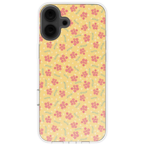 imoshion  Design Hülle für das iPhone 16 - Sunny Yellow Petite Flowers