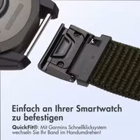 imoshion QuickFit® Nylon Armband -   Garmin 22 mm Anschluss - Größe L/XL - Grün