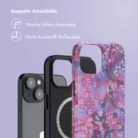 Selencia Vivid Rückabdeckung mit MagSafe Apple iPhone 14 - Fresh Paint Flower Orange