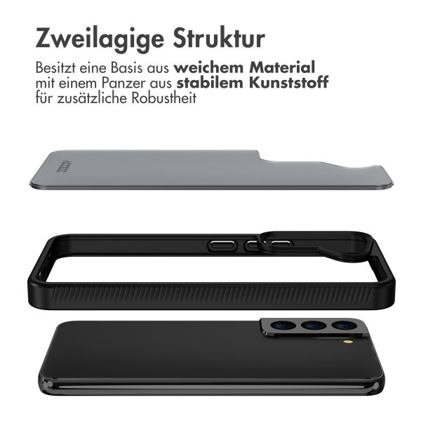 Accezz Rugged Frosted Back Cover für das Samsung Galaxy S22 - Schwarz