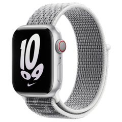 Apple Nike Sport Loop Armband für das  Apple Watch Series 1 t/m 9 / SE (38/40/41 mm) | Series 10 / 11 (42 mm) - White / Black