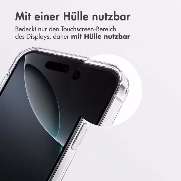Accezz Sichtschutz-Schutzglas mit Applikator Apple iPhone 16 Pro