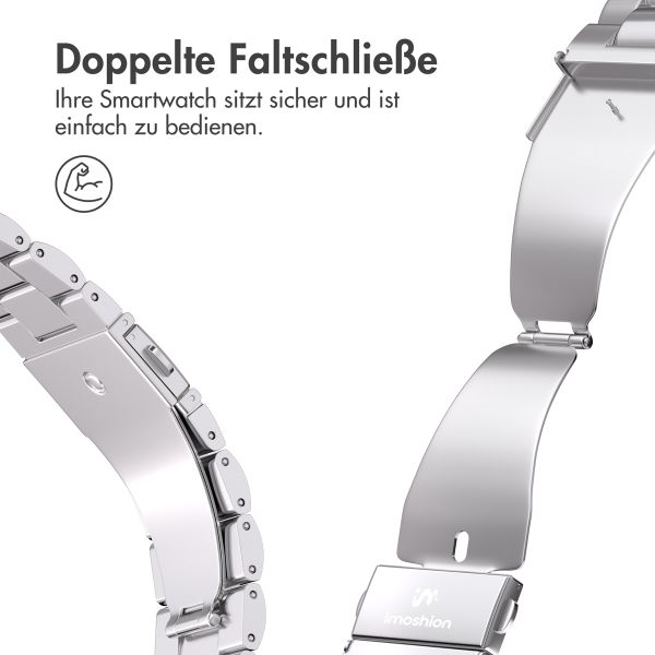 imoshion Edelstahlarmband für das Apple Watch Series 1 bis 10 / SE / Ultra (2) (44/45/46/49 mm) - Silber