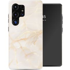 Selencia Vivid Rückabdeckung mit MagSafe Samsung Galaxy S25 Ultra - Golden Beige Marble