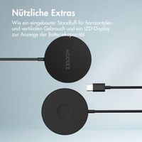 Accezz Wireless Charger USB-C - MagSafe kabelloses Ladegerät - 1 Meter - Schwarz