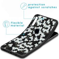 imoshion Design Hülle Huawei P30 Lite - Blume - Weiß / Schwarz