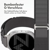 Accezz Nylon Alpine Armband für Samsung Galaxy Watch 9 (40/44mm) / Watch 8 (40/44mm) / Classic (46mm) - Dark Grey