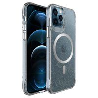 imoshion Klare Glitter Backcover mit MagSafe Apple iPhone 12 (Pro) - Silber