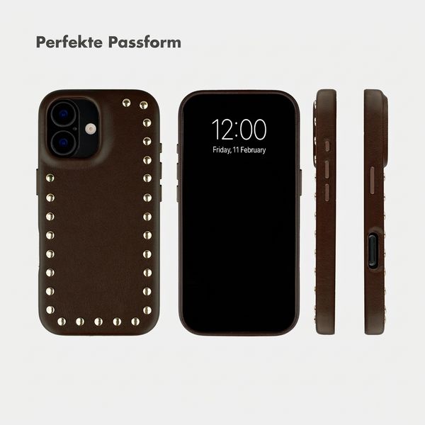 Selencia Studs Backcover mit MagSafe Apple iPhone 17 - Cacao Crush